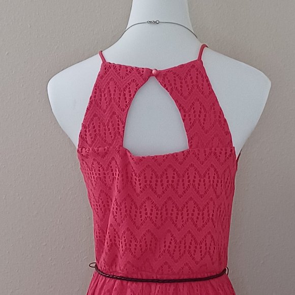 WOMEN'S CUFF DRESS/MEDIUM SIZE (7/9) / CORAL COLOR / NOBOUNDARIES BRAND - Picture 5 of 12